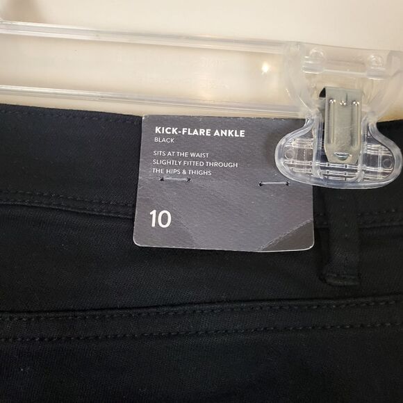 J. Jill Denim Black Kick Flare Ankle Cut Off Jeans Size q0 - Picture 6 of 8